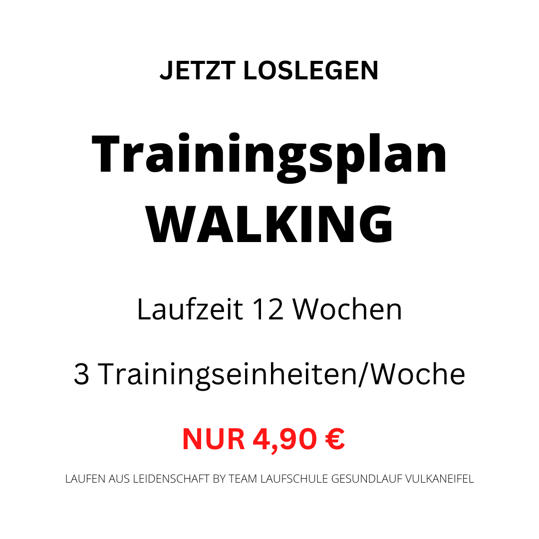 Trainingsplan Walking Laufschule Gesundlauf Vulkaneifel